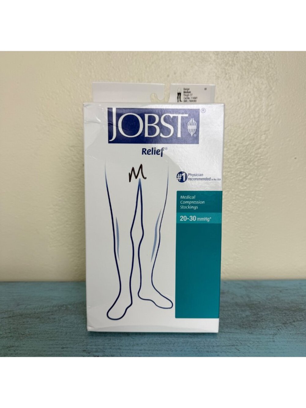 NIB Jobst Relief Beige 20-30 MmHg Medical Compression Stockings Thigh High Sz M